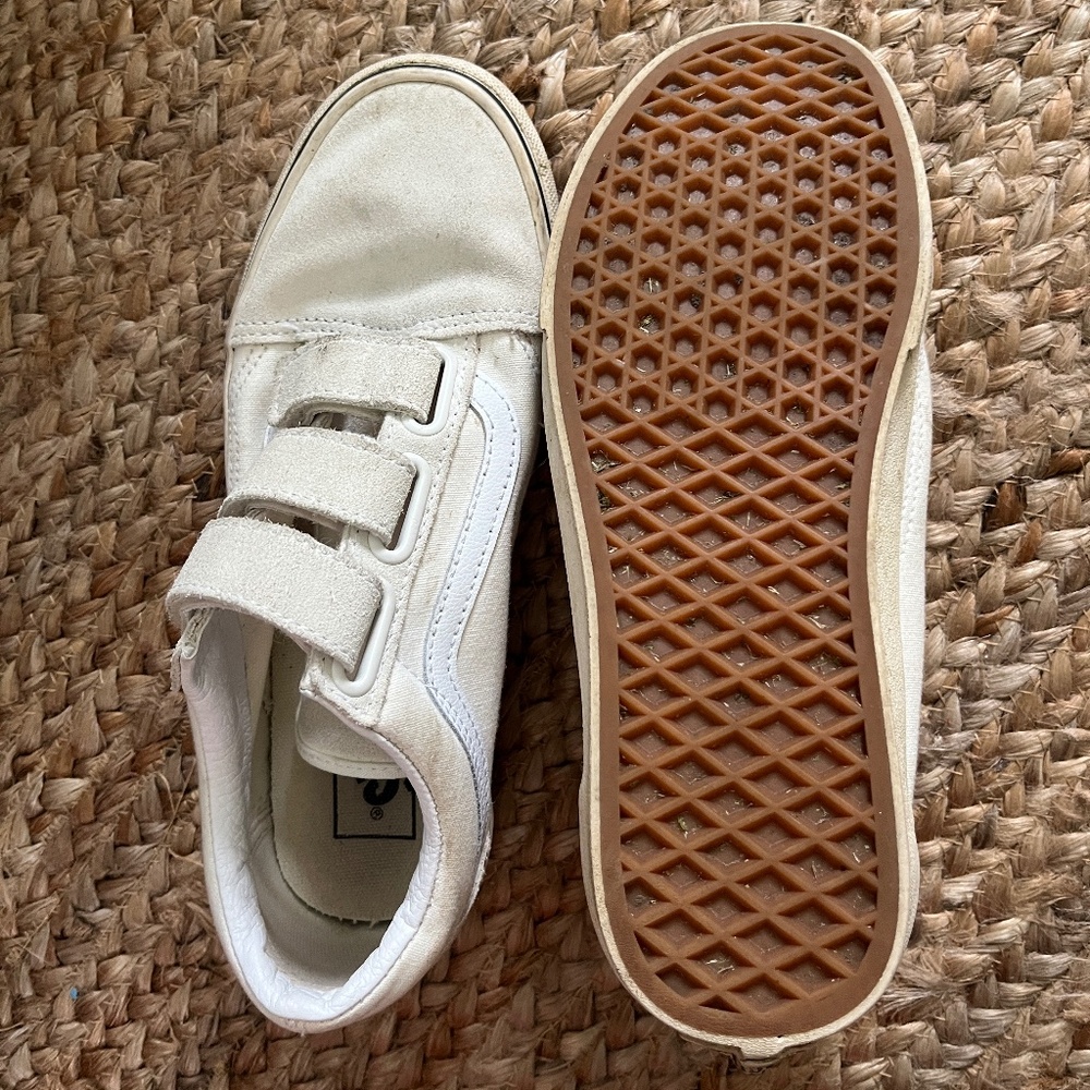 Vans Old Skool V Suede Canvas Shoe / Sneakers  w/ Velcro